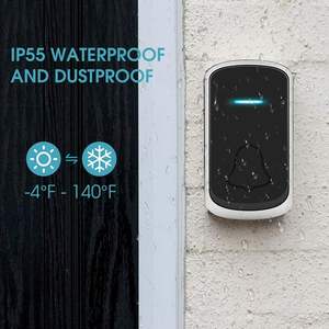 AIPOTEC-timbre de puerta inalámbrico para el hogar, timbre de puerta inteligente resistente al agua, con 52 tonos de llamada, 300 metros de larga distancia, superventas - Product Image 4