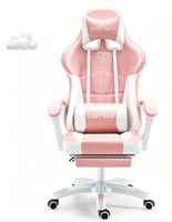 Chaise de jeu ergonomique en cuir à dossier haut, moderne, confortable, réglable en hauteur, inclinable et pivotante à 360 degrés