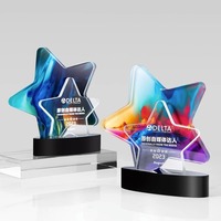 Trophée en cristal minimaliste écologique, gravure personnalisée, récompense créative et colorée, souvenir pour les performances exceptionnelles – Vente chaude