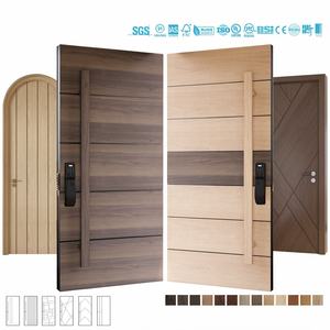 Puerta Principal de Madera Gigante de Lujo Europea, Modelos Modernos de Puertas Pivotantes de Madera de Nogal para Exteriores - Product Image 6