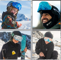 Usine OEM, microfibre, impression intégrale, logo personnalisé, couvre-lunettes de ski avec logo, doux et élastique, manchons pour lunettes de ski