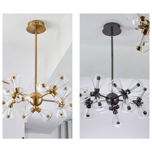 Nordique luxe moderne Simple personnalité créative haricot magique verre moléculaire LED lustre Branche <span class=keywords><strong>Structure</strong></span> pour salon - Product Image 3