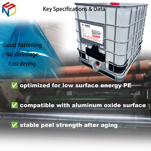 عينة مجانية من مستحلب الأكريليك عالي اللزوجة ذو الأساس المائي لتصفيح أفلام البولي إيثيلين على الألواح المصنوعة من سبائك الألومنيوم كمادة لاصقة - Product Image 1