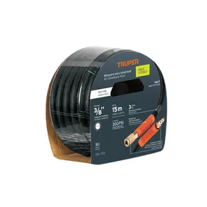 BOX 3 Manguera para compresor, de goma, 15m x 3/8', TRUPER - Product Image 1