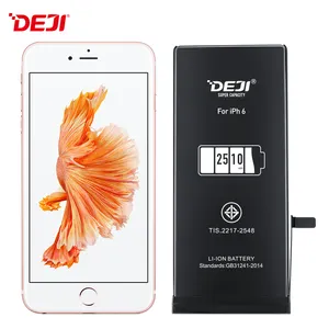 DEJI mobil yüksek kapasiteli pil iphone 6 2510mAh