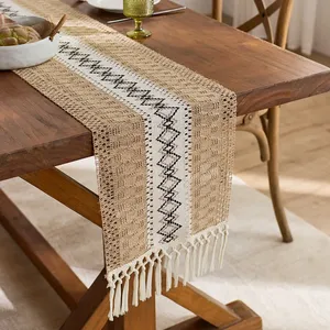 1 pz Runner da Tavolino Stile Boho, Decorazione Rustica per la Casa in Stile Rustico per Soggiorno, Runner Intrecciato per Comò - Product Image 4