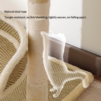 Arbre à chat Snowspaws avec structure d'escalade intégrée et poteau à gratter en sisal, design compact