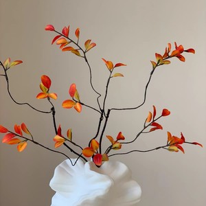 <b>Artificial</b> Maple Leaf <b>Flower</b> Arrangement <b>Silk</b> Vase Decor For Home Office Wedding Display - Product Image 5