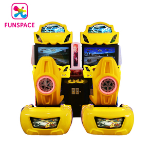 Funspace Tùy Chỉnh Chạy Xu 2 Người Chơi Ngồi Xuống Kéo Lái Xe Trò Chơi <span class=keywords><strong>Video</strong></span> 3D Máy Trò Chơi Đua Xe Ngựa Tốc Độ - Product Image 4