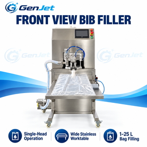 Machine de remplissage et de bouchage GenJet à tête unique pour emballage Bag-in-Box de jus, vin, liquides à base d'œufs, pulpe de fruits et huile de cuisson - Product Image 2