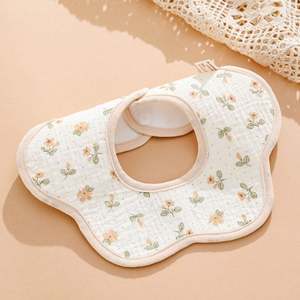 Bavoirs en mousseline pour bébé, bavoirs bandana pour bébé, bavoirs en coton pour garçons et filles unisexes, couleurs unies, ensemble pour la dentition et la bave - Product Image 2