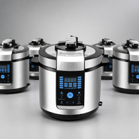 Cuisinière à pression électrique programmable automatique 16-en-1 en acier inoxydable 6L avec écran LED, directement de l'usine