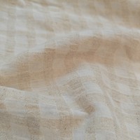 Tissu en mélange de lin et coton tissé à carreaux, prix usine, 125 g/m², durable, 20 % lin 80 % coton, pour manteau, robe, rideau, vêtement