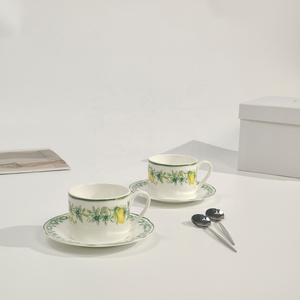 Nuevos Modelos de Juego de Tazas y Platos de Cerámica de Lujo, Taza de Viaje de Diseño Moderno, Juego de Tazas de Café Turco para Té de la Tarde, Caja de Regalo con Logotipo - Product Image 5