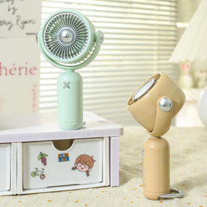 Portable Rechargeable Handheld Fan Adjustable Angle Desk Stand 5W DC Motor <b>Battery</b> <b>Operated</b> Hands Free Use 4-6 Hours Runtime - Product Image 5