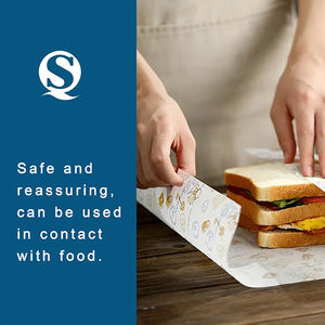 Custom Printed Food Grade Bread Grease-Proof <b>Paper</b> Sandwich Burger Burrito Package with Logos Greaseproof <b>Wrapping</b> <b>Paper</b> - Product Image 5
