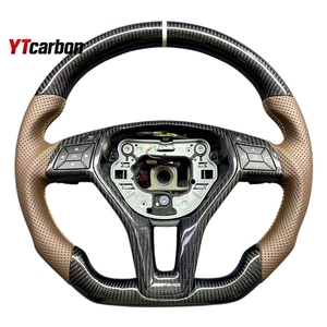 YTcarbon per A C E GLK CLA CLS SL SLK <span class=keywords><strong>AMG</strong></span> <span class=keywords><strong>W212</strong></span> W204 C117 C218 Accessori Interni Auto Volante Personalizzato in Vera Fibra di Carbonio - Product Image 6