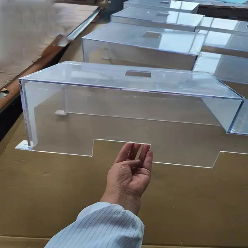 Cubierta de protección mecánica de plexiglás de flexión en caliente de acrílico transparente de fabricantes profesionales