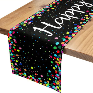 <span class=keywords><strong>Chemin</strong></span> <span class=keywords><strong>de</strong></span> <span class=keywords><strong>table</strong></span> en polyester réutilisable et lavable pour fête d'anniversaire, salle à manger, décoration <span class=keywords><strong>de</strong></span> <span class=keywords><strong>table</strong></span> à thé ou à café - Product Image 2