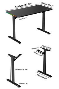 PRORIALS Modern Home Streamer Backstage Setup Tapis de souris pleine taille inclus Bureau de jeu professionnel réglable en métal durable - Product Image 4