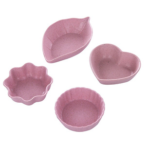 China fabricación creativa amor corazón trigo paja escupir hueso plato condimento plato Mini forma de corazón servir condimento bandeja - Product Image 4