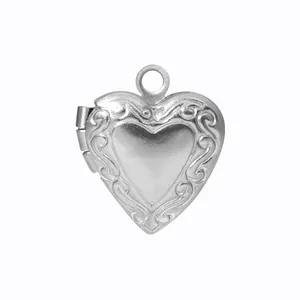 Fashion Necklace Pendant Accessories Openable Diy Photo Pendant Stainless Steel Love Shape Photo Box