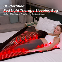 ideatherapy Tapis de luminothérapie rouge certifié UL pour tout le corps, Sac de couchage à lumière rouge, Couverture de luminothérapie rouge pour usage domestique