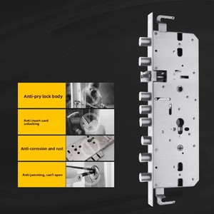 6068 시리즈 광택 스테인리스 스틸 도어락 두꺼운 안티 플러그 볼트 다기능 지능형 범용 모티스 잠금 장치 본체 - Product Image 4
