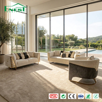 Hochwertige Gepolsterte Samt-Couch Wohnzimmer Komplette Hausausstattung Maßgefertigtes Sofa-Teetisch-Set Luxuriöse Villen-Möbelgarnitur