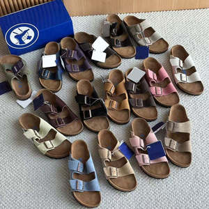 <span class=keywords><strong>Sandales</strong></span> <span class=keywords><strong>Birkenstock</strong></span> classiques d'été pour femmes, style claquettes plates, tendance et mode, modèle BK Evergreen, pour l'extérieur et le jardin, à enfiler, avec semelle intérieure confortable et bout fermé - Product Image 2