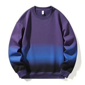 Gradient nouveau pull à col rond t-shirt à manches longues ample et polyvalent pour hommes au printemps et à l'automne 2024 chemise à fond lourd - Product Image 3