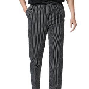 Men's And Women's Striped Chef Pants Black White Zebra Work Uniform Trousers Cotton Woven Restaurant Kitchen Wear - Product Image 5