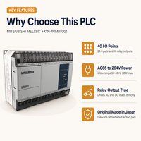 Controlador Lógico Programable (PLC) Mitsubishi FX1N-40MR-001 MELSEC Original, 40 Puntos IO, Salida de Relé, Hecho en Japón