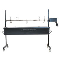 Rôtissoire à Porc Warrior de 60 kg de Capacité, Grande Rôtissoire Automatique avec Couvercle Noir