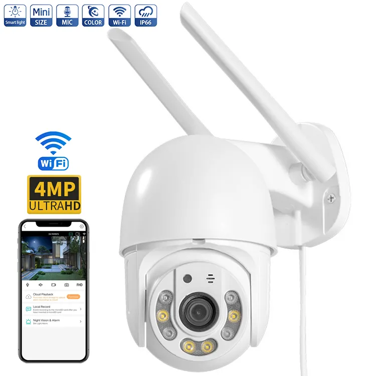 Waterproof Outdoor Audio Camera Dome Support Cloud Storage And Super Clear Image Video Low Noise Plus Type Ip Camera Dome