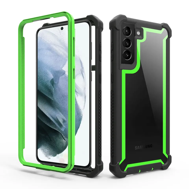 For Samsung Galaxy S25 S24 S23 S22 Ultra Phone Case Full Body Rugged Bumper Clear Slim Built in Screen Frame Protection Cover