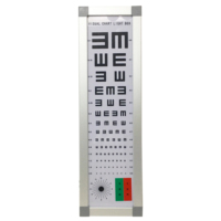 Instrumento de Prueba Oftalmológica Estándar, Caja de Luz para Examen de la Vista, Tabla de Agudeza Visual a 5m/2.5m de Distancia