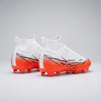 Chaussures de football personnalisées à crampons longs FG, antidérapantes, avec support de cheville, tige en PU, semelle extérieure en TPU pour hommes et femmes