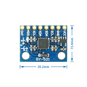 Módulo GY-521 MPU6050, Sensor de Ángulo 3D, 6DOF, Acelerómetro de Tres Ejes, Giroscopio Electrónico - Product Image 2