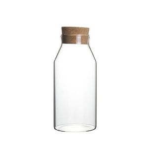 Botella de Almacenamiento Minimalista de Vidrio Borosilicato con Tapa de Corcho para Granos de Café, Hojas de Té, Especias y Frutas Secas - Product Image 3