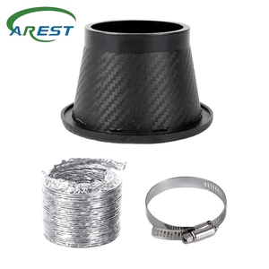 Vente en gros de prise d'air de texture en fibre de carbone, conduit d'<span class=keywords><strong>admission</strong></span> d'air circulaire, klaxon d'<span class=keywords><strong>admission</strong></span> d'air carré pour modification de <span class=keywords><strong>voiture</strong></span> - Product Image 5