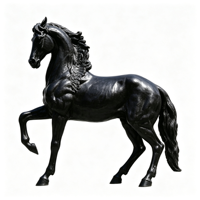 Sculpture de cheval dressé en bronze antique moulé, statue d'animal en métal, figurine, taille et couleur personnalisées, décoration pour la maison, le bureau ou le jardin