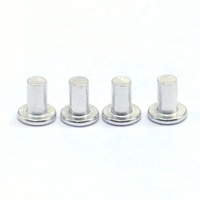 Paku Keling Mikro Aluminium Kepala Datar 4x2x3.5mm Ukuran Ultra Kecil Ringan untuk Kacamata Jam Tangan Instrumen Presisi