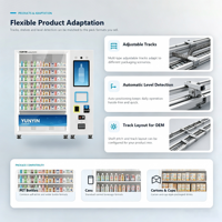 Distributeur automatique S4 XY pour marchandises fragiles avec écran tactile de 21,5 pouces, capacité de 20 à 150 unités, refroidissement par compresseur