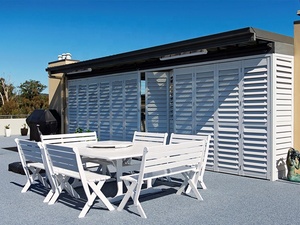 Volets en bois et en aluminium multi-pliants pour fenêtres et portes, intérieur et extérieur, sur mesure - Product Image 2