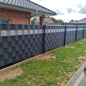 1.1MM RAL7016 Cuir Motif PP Bande Écran Clôture En Plastique Clôture Bande Sichtschutzstreifen pour Doppelstabmatten Safety Ranch - Product Image 6