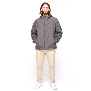Custom Vintage Nylon Windbreaker <b>Jacket</b> Zip Waterproof <b>Men</b> <b>Lightweight</b> Running Outdoor Hoodie <b>Rain</b> <b>Jacket</b> Comfortable Front Logo - Product Image 1