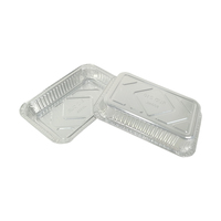 Conteneur rectangulaire en aluminium de 600 ml (20 oz) en gros, épaissi, résistant à la chaleur, de qualité alimentaire, pour barbecue, cuisson et plats à emporter
