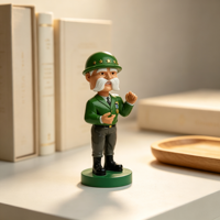 Figurine en résine personnalisée, faite à la main, peinte à la main, écologique, réaliste, ange, personnage militaire, décoration de la maison, cadeau