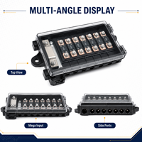 Bloc de distribution de fusibles Mega MIDI haute intensité, 1 entrée 7 sorties, 12V 24V 32V DC, boîte à fusibles pour camping-car, bateau, camion, marine